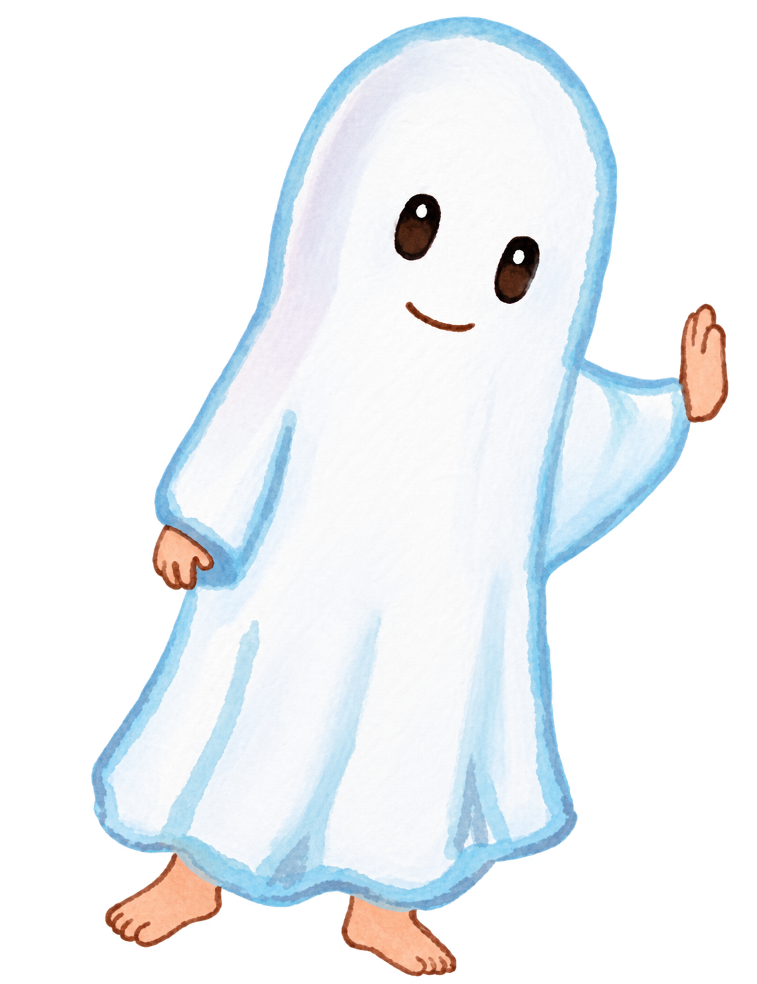 Charlie, the friendly ghost with bare feet