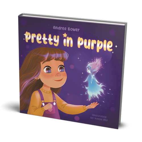 Cover of Pretty in Purple, written by Andrea Bower and illustrated by Katya Mo